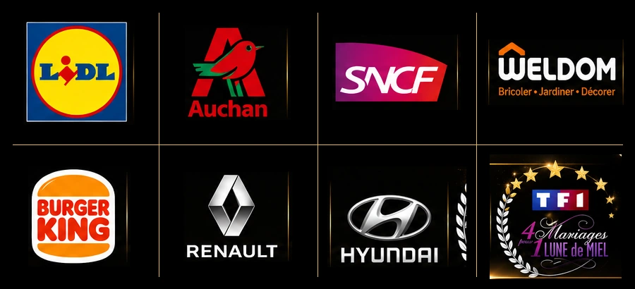 Références DJ Occitanie : LIDL, Auchan, SNCF, Weldom, Burger King, Renault, Hyundai, TF1 et 4 Mariages pour 1 lune de miel